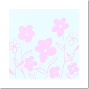 Pink Flowers Posters and Art